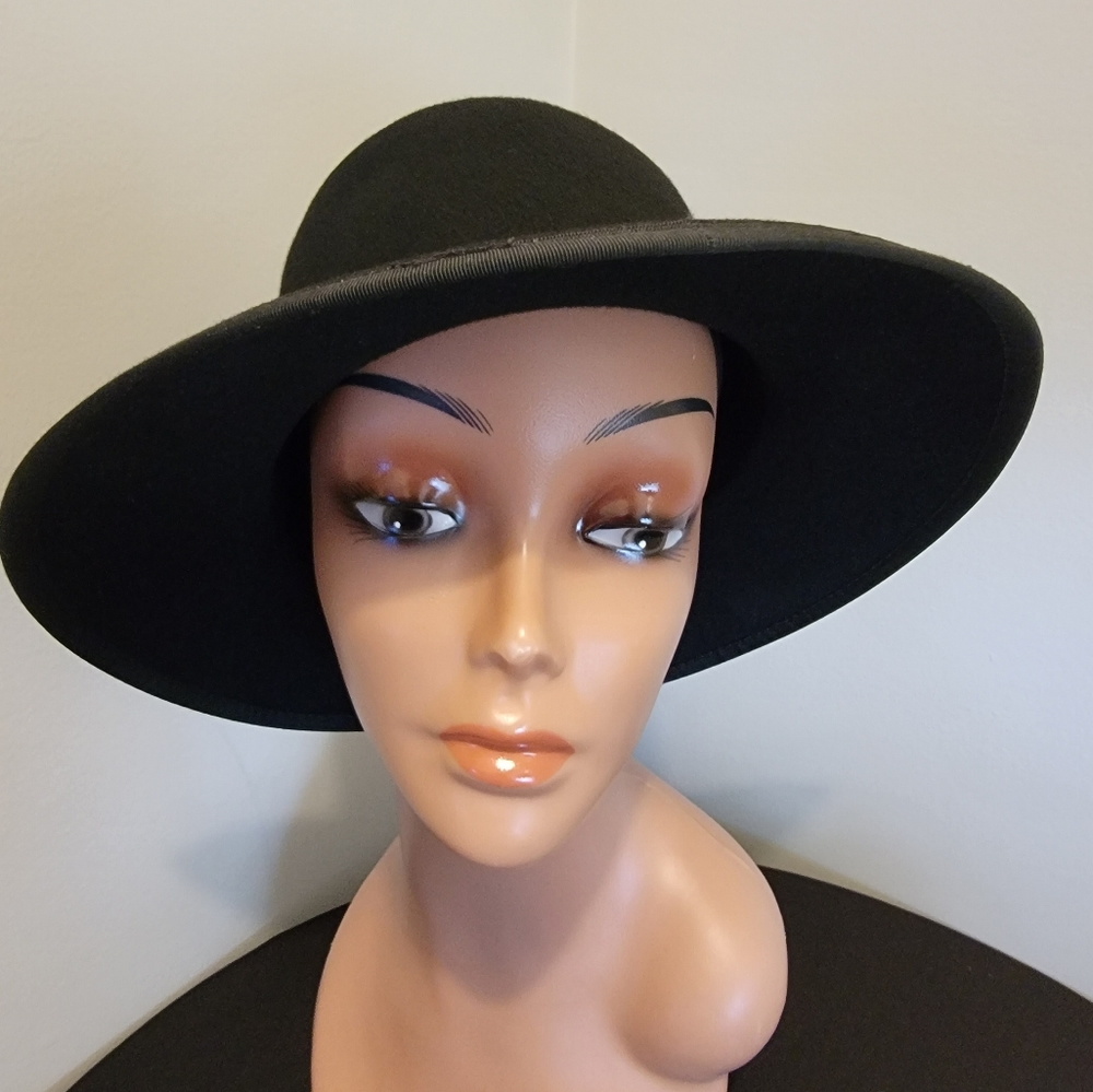 J. Crew 100% Wool Fedora Black Size XL 23" - Picture 10 of 13